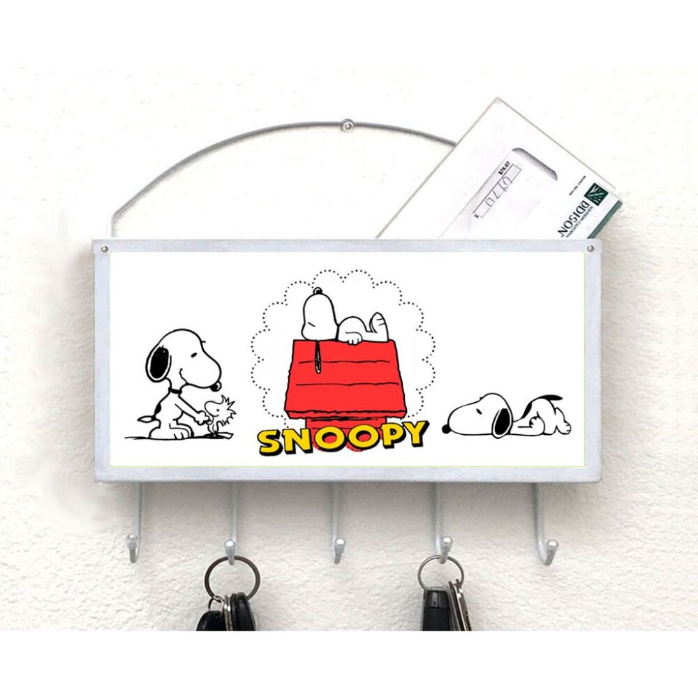 Snoopy Mail Organizer, Mail Holder, Key Rack, Mail Basket, Mailbox